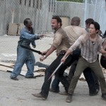 The gang fend off zombies on the Season 3 premiere of ‘The Walking Dead’