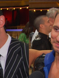 Helio Castroneves and Drew Lachey