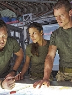 Sullivan Stapleton, Rhona Mitra and Philip Winchester in Cinemax’s ‘Strike Back’
