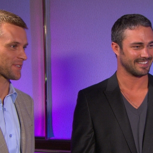 Jesse Spencer & Taylor Kinney Battle The Heat In Chicago Fire