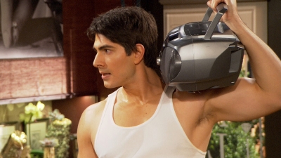 Brandon Routh Flexes His Muscles On Partners

