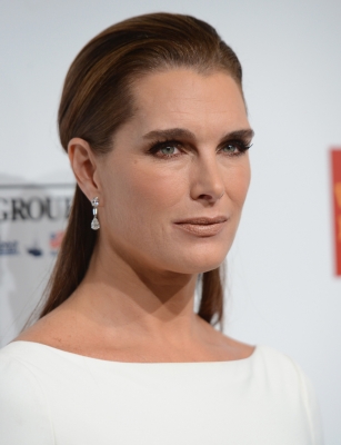 Brooke Shields attends the Elton John AIDS Foundation’s 11th Annual An Enduring Vision Benefit at Cipriani Wall Street, New York City, on October 15, 2012