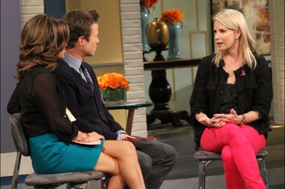 ‘Parenthood’ star Monica Potter chats with Kit Hoover and Billy Bush on Access Hollywood Live on October 10, 2012
