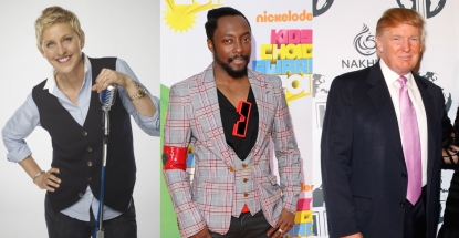 Ellen DeGeneres, will.i.am, Donald Trump