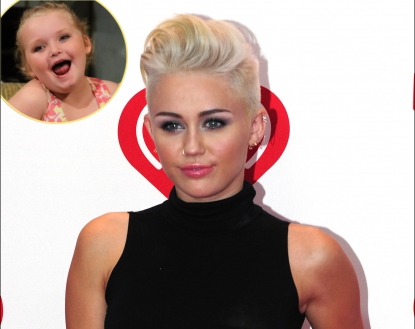 Miley Cyrus, inset: Alana Thompson