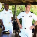‘Last Resort’ co-creator Shawn Ryan (inset); Andre Braugher as Capt. Marcus Chaplin and Scott Speedman as XO Sam Kendal