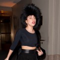 Lady Gaga is seen exiting The Waldorf Towers in New York City on October 24, 2012 