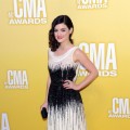 Lucy Hale arrives at the 46th annual CMA Awards at the Bridgestone Arena in Nashville, Tennessee, on November 1, 2012 