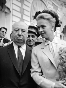 Alfred Hitchcock and Tippi Hedren in May 1963