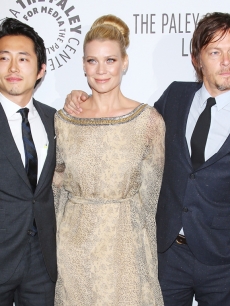 Norman Reedus, Laurie Holden and Steven Yeun at The Paley Center for Media’s 2012 Los Angeles Benefit honoring Capital Research & Management Senior Vice President and Paley Center for Media trustee Gordon Crawford as well as AMC Networks and its CEO Josh Sapan at The Lot in Los Angeles California, October 22, 2012 