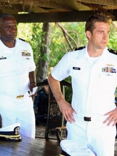 Andre Braugher as Capt. Marcus Chaplin with Scott Speedman as XO Sam Kendal in ABC’s ‘Last Resort’