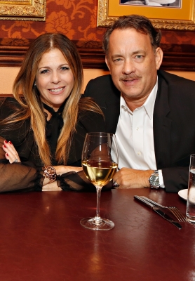 Rita Wilson and Tom Hanks are spotted at Sherie Rene Scott’s performance at 54 Below on October 19, 2012 in New York City