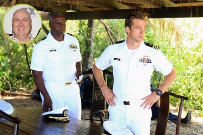 ‘Last Resort’ co-creator Shawn Ryan (inset); Andre Braugher as Capt. Marcus Chaplin and Scott Speedman as XO Sam Kendal