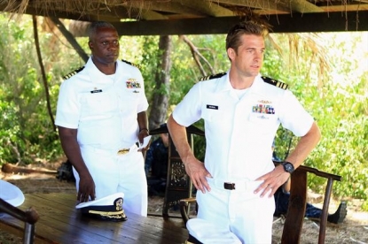 Andre Braugher as Capt. Marcus Chaplin with Scott Speedman as XO Sam Kendal in ABC’s ‘Last Resort’