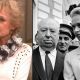 Tippi Hedren on Access Hollywood Live on Oct. 19, 2012; Alfred Hitchcock and Tippi Hedren in May 1963