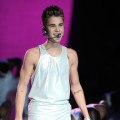 Justin Bieber performs during the 2012 Victoria’s Secret Fashion Show at the Lexington Avenue Armory in New York City on November 7, 2012 