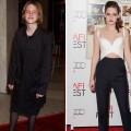 A young Kristen Stewart is pictured at the premiere of ‘Panic Room’ on March 18, 2002; Kristen 10 years later at the AFI Festival at the Grauman’s Chinese Theatre on November 2, 2012 
