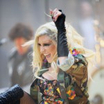 Ke$ha gets a kick out of her performance on NBC’s ‘Today’ show at Rockefeller Plaza in New York City on November 20, 2012
