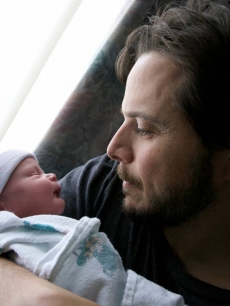 Scott Wolf seen holding baby Miller William