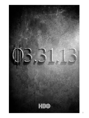 Promotional art for HBO’s ‘Game of Thrones’ series, Season 3