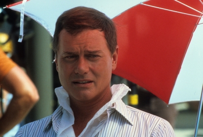 Larry Hagman on set of ‘Dallas’ in 1980 in Los Angeles