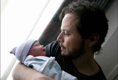 Scott Wolf seen holding baby Miller William