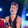 Justin Bieber performs during the halftime show at the CFL’s 100th Grey Cup Championship at the Rogers Centre in Toronto on November 25, 2012