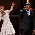 Taylor Swift and rapper LL Cool J perform onstage at The GRAMMY Nominations Concert Live! held at Bridgestone Arena on December 5, 2012 in Nashville
