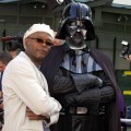 Samuel L. Jackson and Darth Vader at the Grauman’s Chinese Theater in Hollywood, May 2002