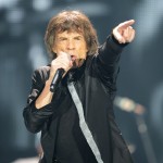 Mick Jagger of the Rolling Stones rocks out on stage at the 02 Arena in London on November 25, 2012 