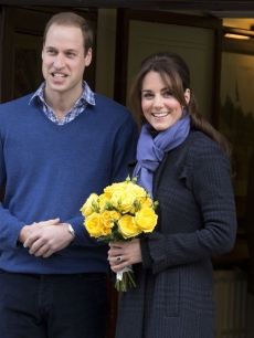 Catherine, Duchess of Cambridge and Prince William, Duke of Cambridge leave the King Edward VII hospital where she has been treated for extreme morning sickness at King Edward VII Hospital in London on December 6, 2012 