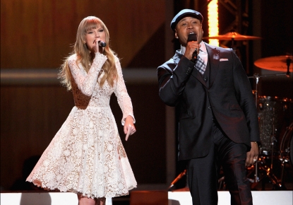 Taylor Swift and LL Cool J perform onstage at The Grammy Nominations Concert Live!! held at Bridgestone Arena on December 5, 2012 in Nashville, Tennesse.