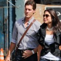 Jason Hoppy and Bethenny Frankel walk in the Meatpacking District on September 23, 2010 in New York City