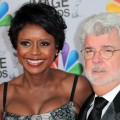 Mellody Hobson and George Lucas arrive at the 43rd NAACP Image Awards held at The Shrine Auditorium on February 17, 2012 in Los Angeles
