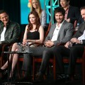 Sasha Roiz, Bitsie Tulloch, David Giuntoli, and Silas Weir Mitchel speak onstage at the ‘Grimm’ panel session during the NBCUniversal portion of the 2013 Winter TCA Tour- Day 3 at the Langham Hotel on January 6, 2013 in Pasadena, California