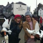 Taylor Swift and Harry Styles spotted in England on December 12, 2012