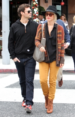 Ryan Seacrest and Julianne Hough step out on December 23, 2012 in Los Angeles