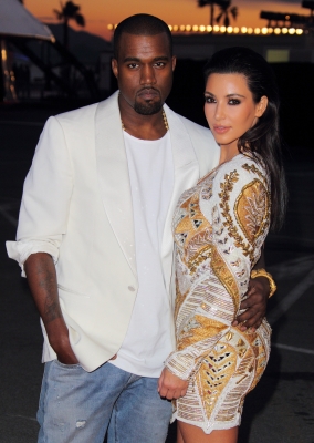 Kanye West and Kim Kardashian attend the ‘Cruel Summer’ presentation during 65th Annual Cannes Film Festival on May 23, 2012 in Cannes, France