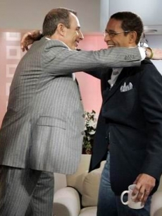 Bryant Gumbel also walks on the set to celebrate Matt's 10th Anniversary