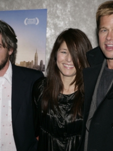 Dermot Mulroney with Catherine Kenner and Brad Pitt