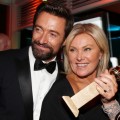 Hugh Jackman and Deborra-Lee Furness pose during NBC Universal’s Golden Globes Post-Party Sponsored by Fiat and Hilton held at the Beverly Hilton Hotel on January 13, 2013