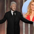 President Bill Clinton on stage to present during the 70th Annual Golden Globe Awards at the Beverly Hilton Hotel International Ballroom on January 13, 2013 in Beverly Hills / inset: Claire Danes