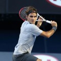 Roger Federer of Switzerland seen during day four of the 2013 Australian Open at Melbourne Park on January 17, 2013 in Melbourne