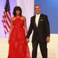 First Lady Michelle Obama and President Barack Obama attend the Inaugural Ball on January 21, 2013 in Washington, United States