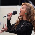 Beyonce performs the National Anthem during the public ceremonial inauguration for U.S. President Barack Obama on the West Front of the U.S. Capitol January 21, 2013 in Washington, DC