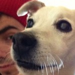 Nathan Sykes and dog Harry