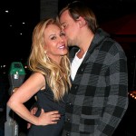 Newly single Adrienne Maloof is spotted leaving Crustacean restaurant with Sean Stewart, son of Rod Stewart, after dining out together on January 19, 2013