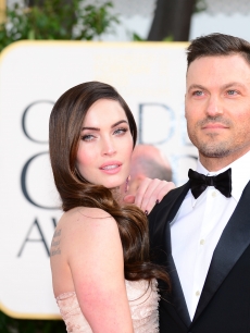 Megan Fox and Brian Austin Green arrive at the Golden Globe awards ceremony in Beverly Hills in Beverly Hills, Calif., on January 13, 2013