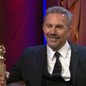 2013 Golden Globes Backstage: Kevin Costner On His Win: ‘It’s Been A Great Year!’
