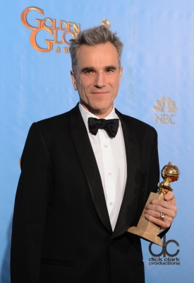 Daniel Day-Lewis poses in the press room with his Best Performance by an actor in a motion picture drama for ‘Lincoln’ award at the 70th Annual Golden Globe Awards held at The Beverly Hilton Hotel on January 13, 2013 